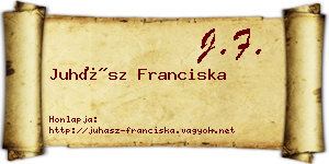 Juhász Franciska névjegykártya