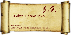 Juhász Franciska névjegykártya